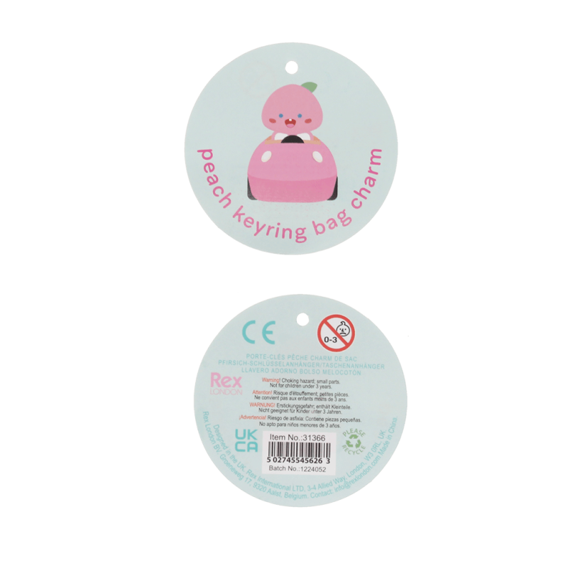 Rex London Keyring Bag Charm - Peach
