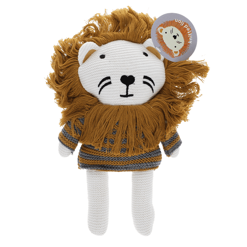 Rex London Knitted Soft Toy - Lion