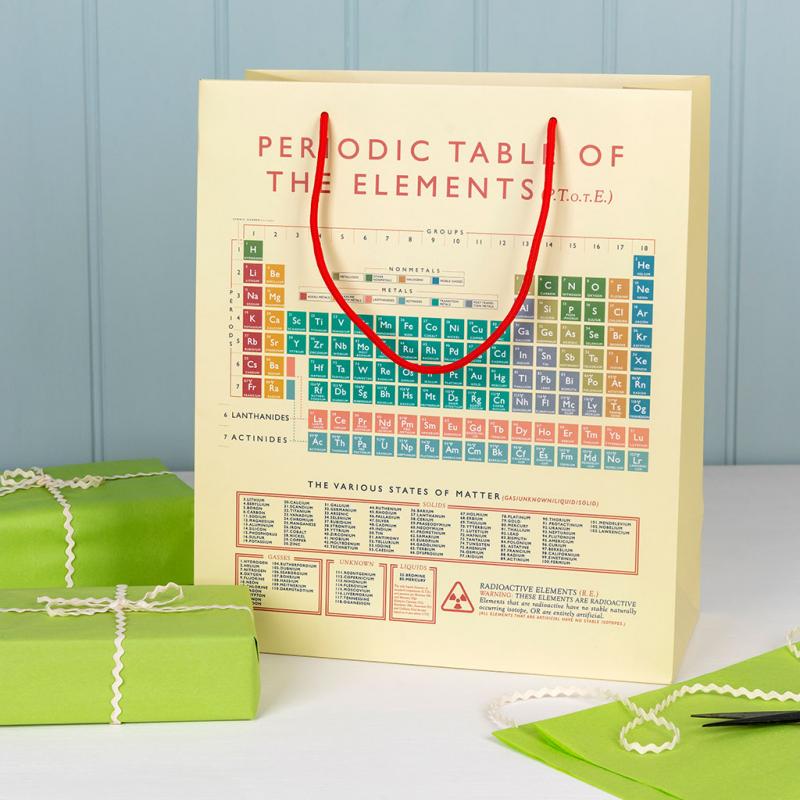 rex london Large gift bag - Periodic Table