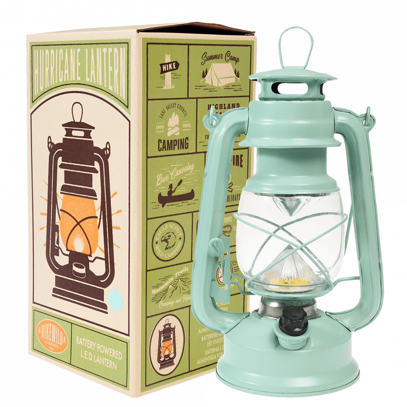 Rex London LED Hurricane Lantern - Aqua