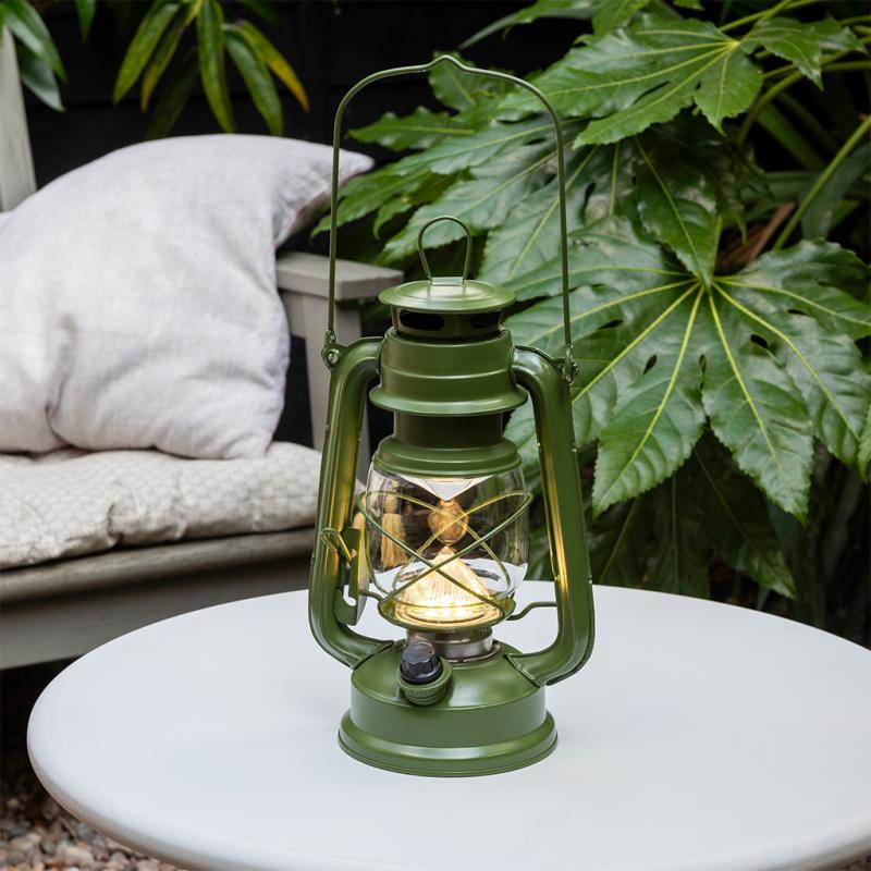 rex london LED hurricane lantern - Green