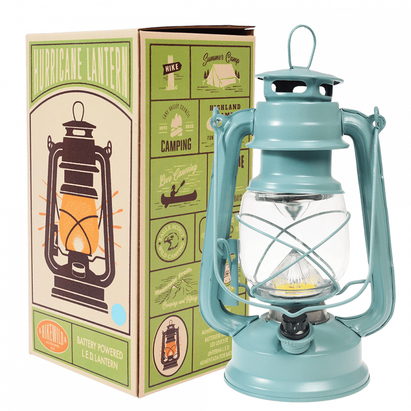 Rex London LED Hurricane Lantern - Light Blue
