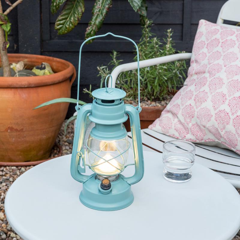 rex london LED hurricane lantern - Light Blue