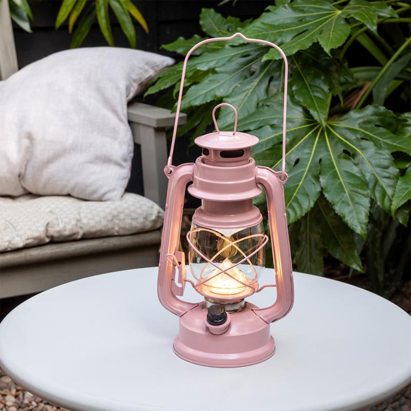 rex london LED hurricane lantern - Pink
