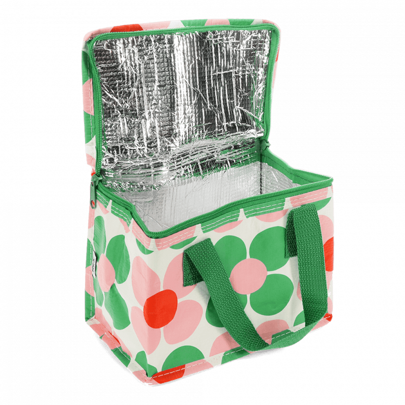 Rex London Lunch Bag - Pink And Green Daisy