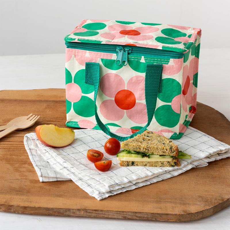 rex london Lunch bag - Pink and green Daisy