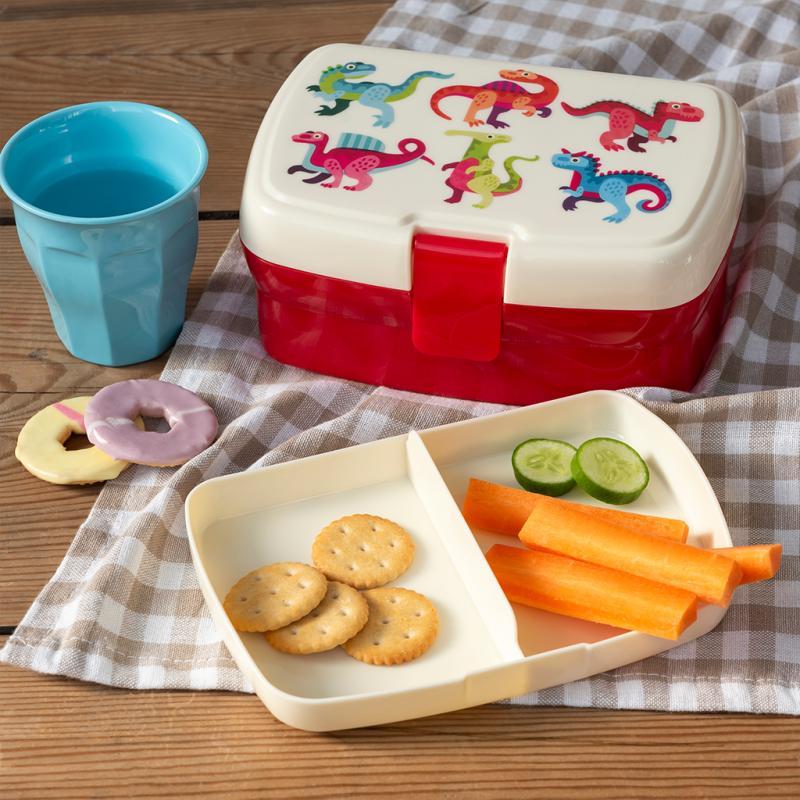 rex london Lunch box with tray - Baby Dinos