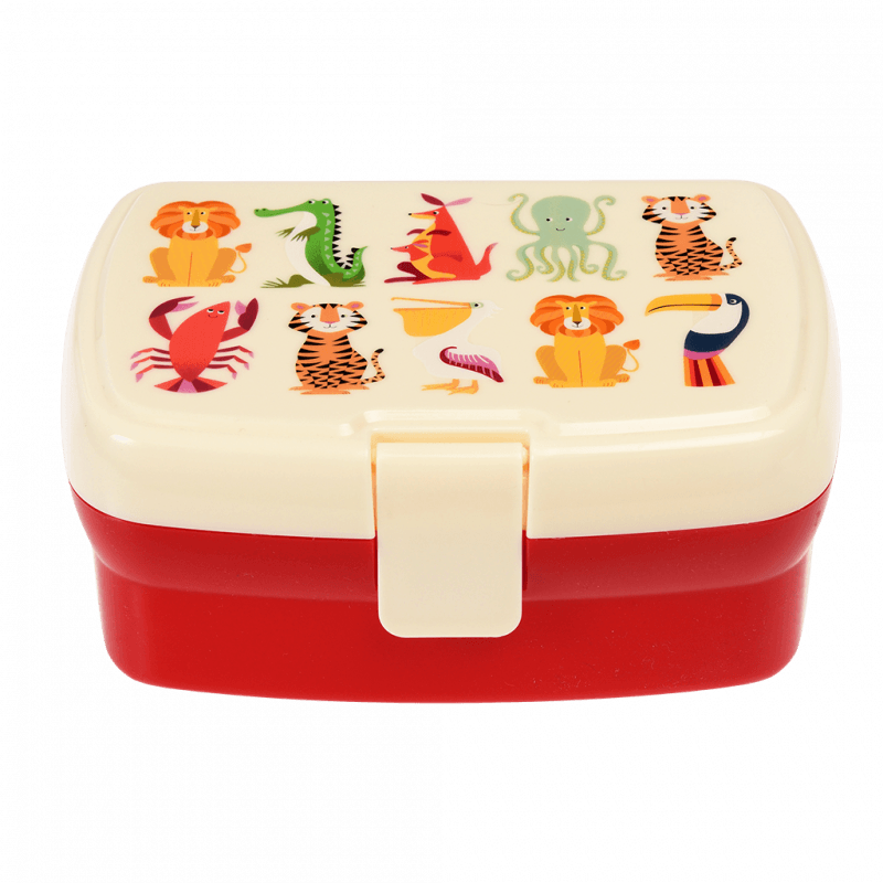 Rex London Lunch Box With Tray - Colourful Creatures