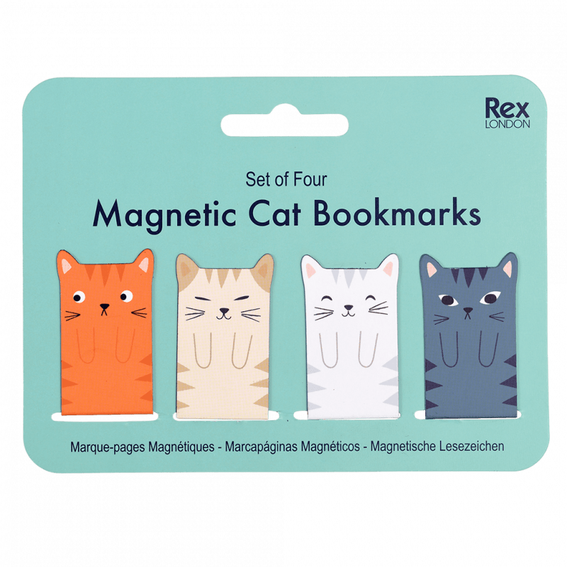 Rex London Magnetic Bookmarks (set Of 4) - Cats