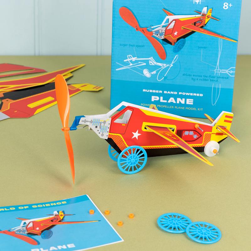 rex london Make your own rubber band-powered plane