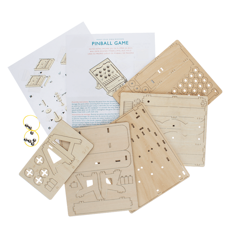 Rex London Make Your Own Wooden Table Game - Pinball