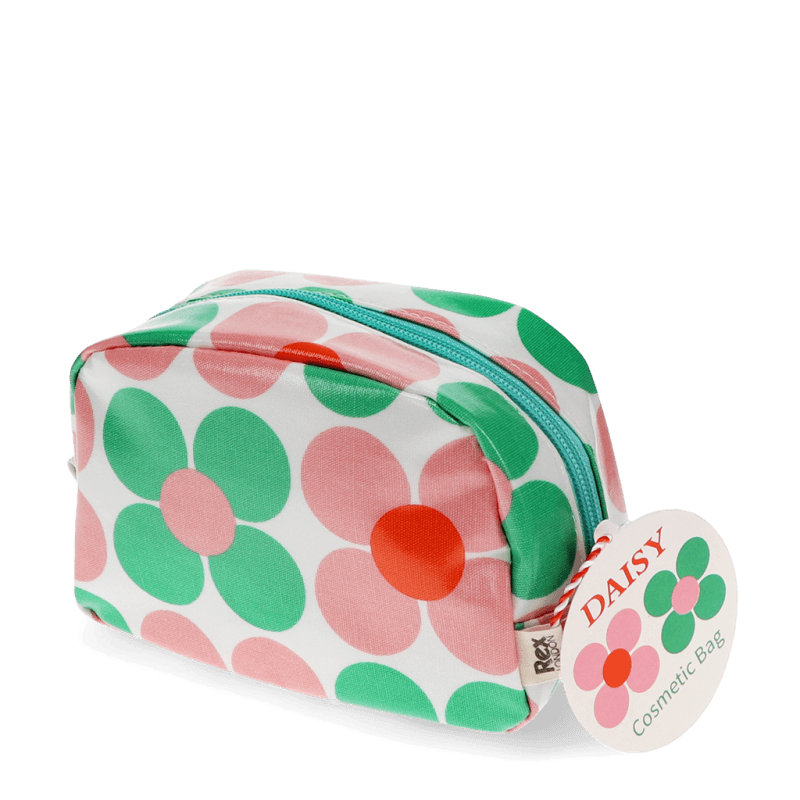 Rex London Makeup Bag - Pink And Green Daisy