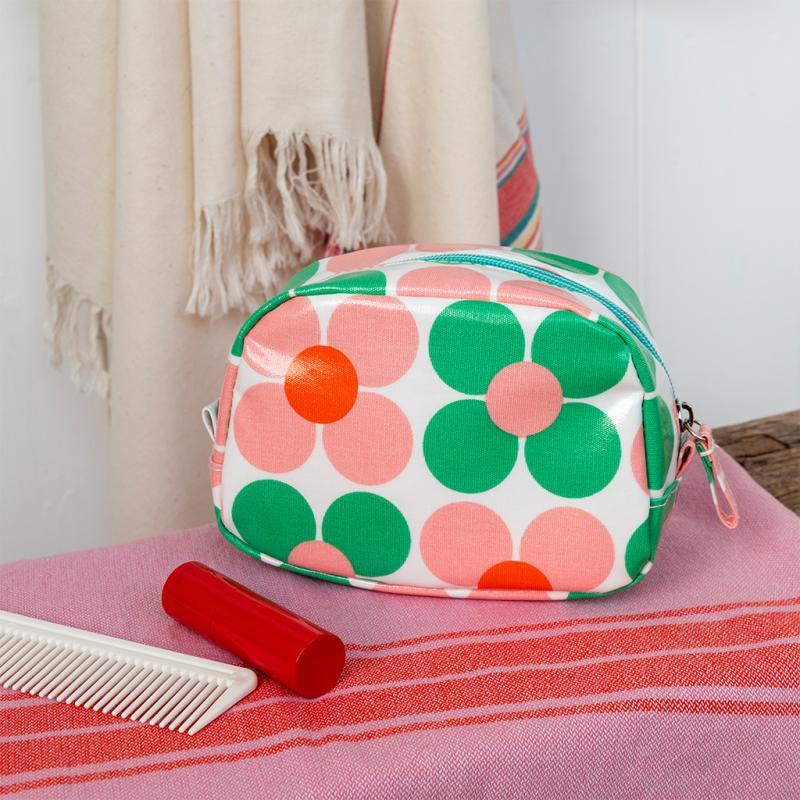 rex london Makeup bag - Pink and green Daisy