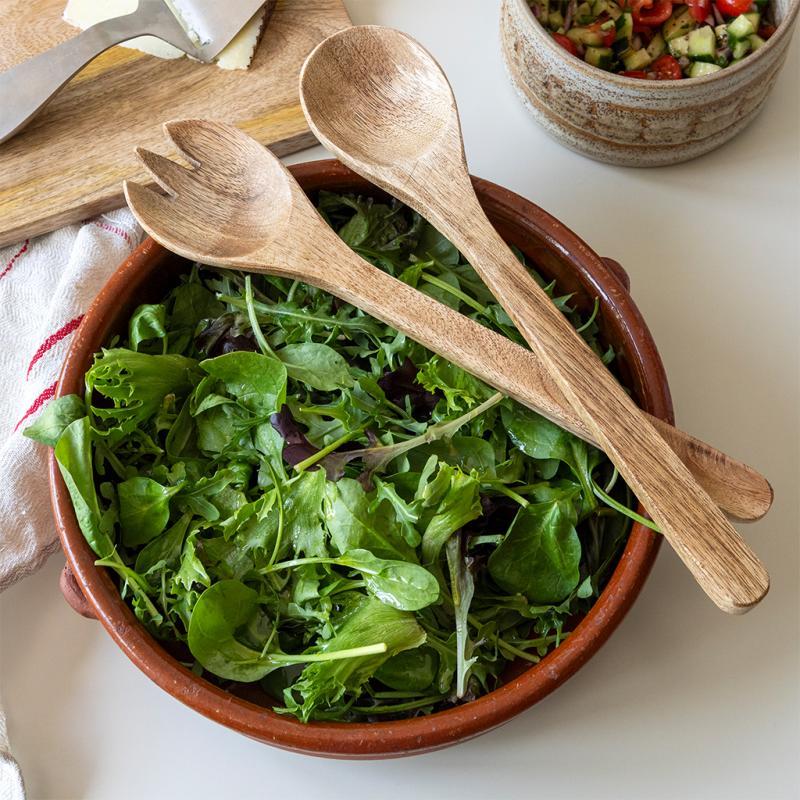 rex london Mango wood salad server set