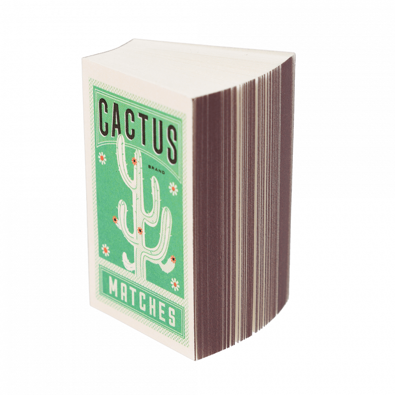 Rex London Matchbox Size Notepad - Cactus