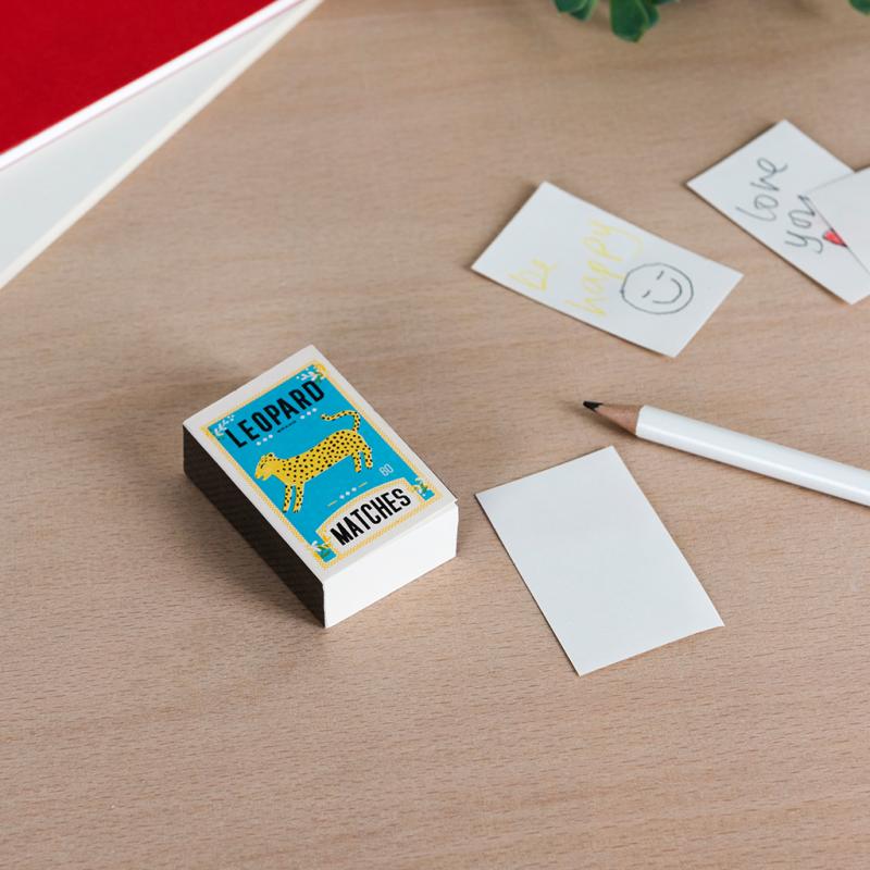 rex london Matchbox size notepad - Leopard
