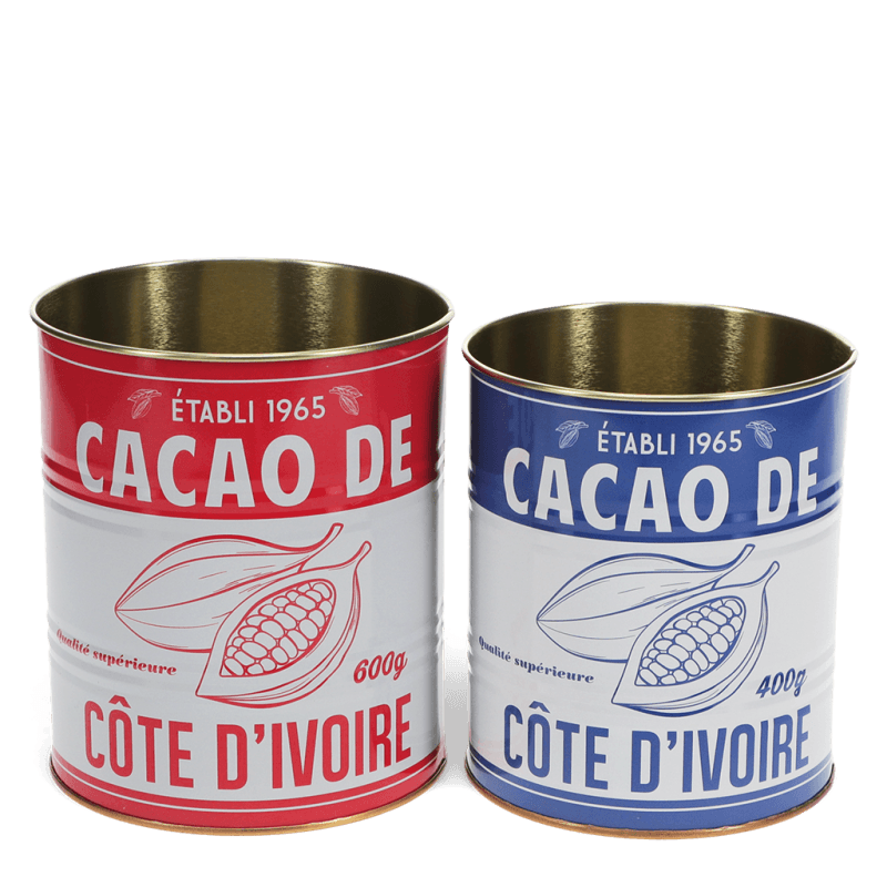 Rex London Medium Storage Tins (set Of 2) - Cacao