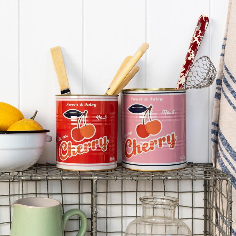 rex london Medium storage tins (set of 2) - Cherry