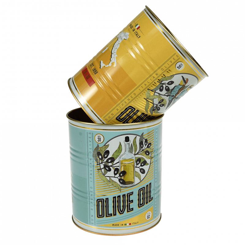 Rex London Medium Storage Tins (set Of 2) - OLIVE OIL