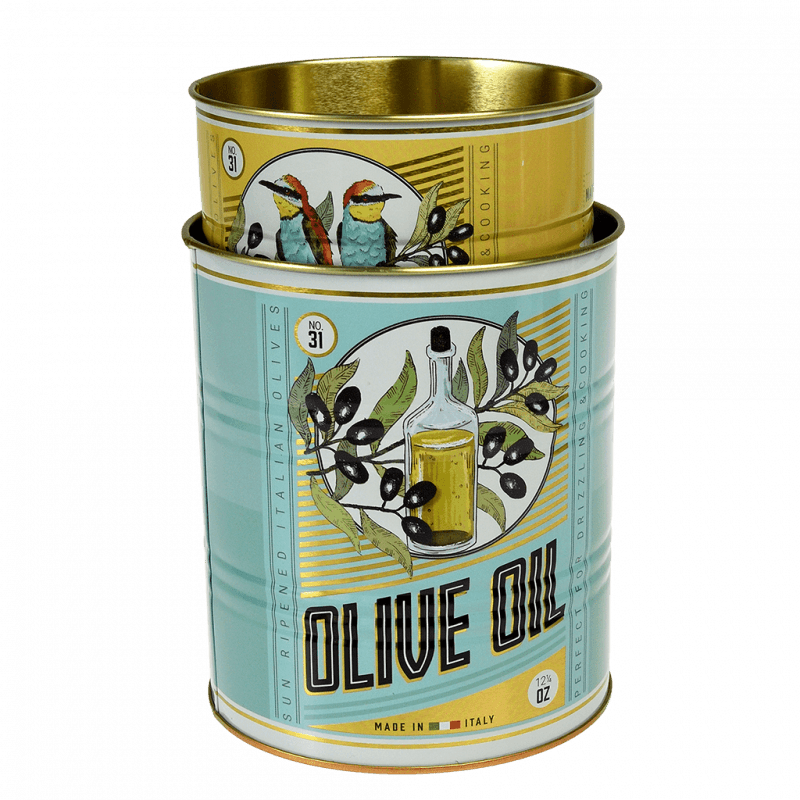 Rex London Medium Storage Tins (set Of 2) - OLIVE OIL