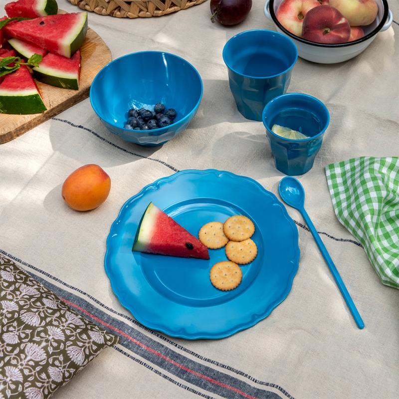 Rex London Melamine Long-handled Spoon - Petrol Blue