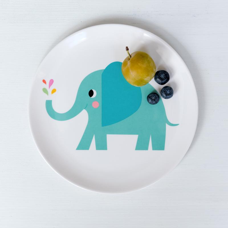 rex london Melamine plate - Elvis the Elephant