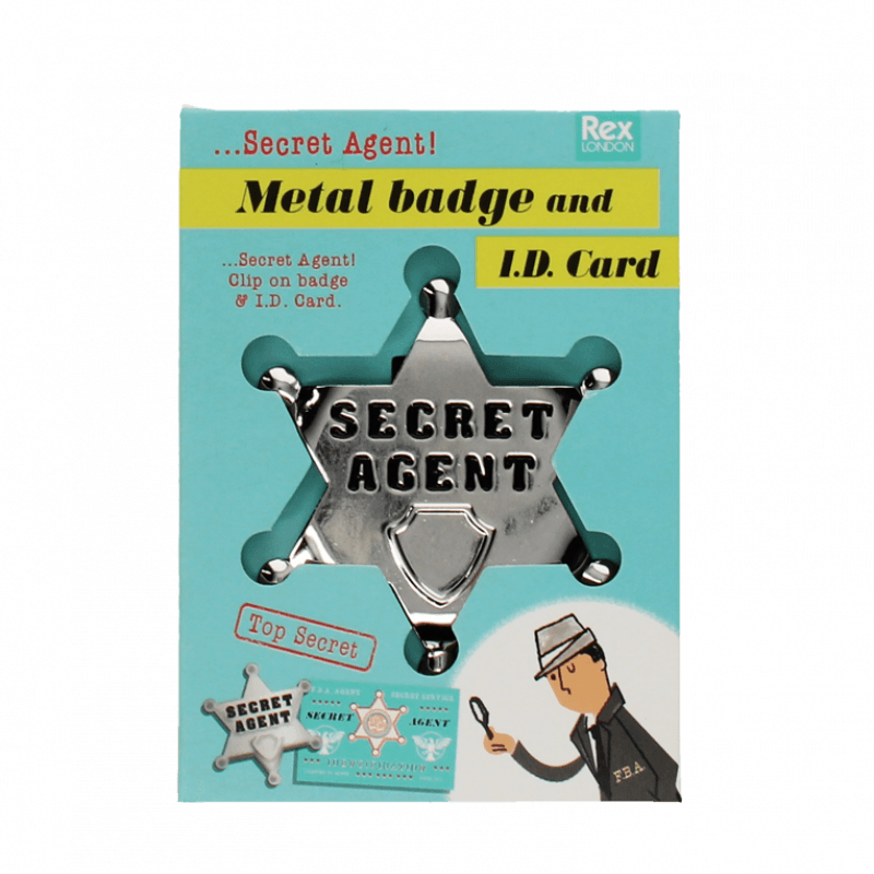 Rex London Metal Badge And ID Card - Secret Agent