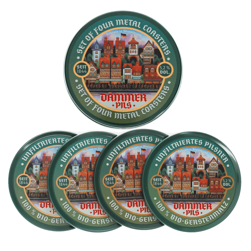 Rex London Metal Coasters (set Of 4) - Dammer Pils