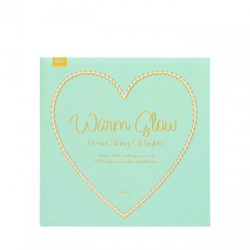 Rex London Metal Heart LED Light - 14cm