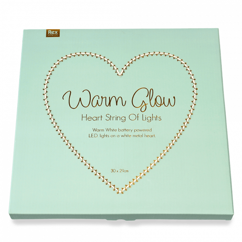 Rex London Metal Heart LED Light - 30cm