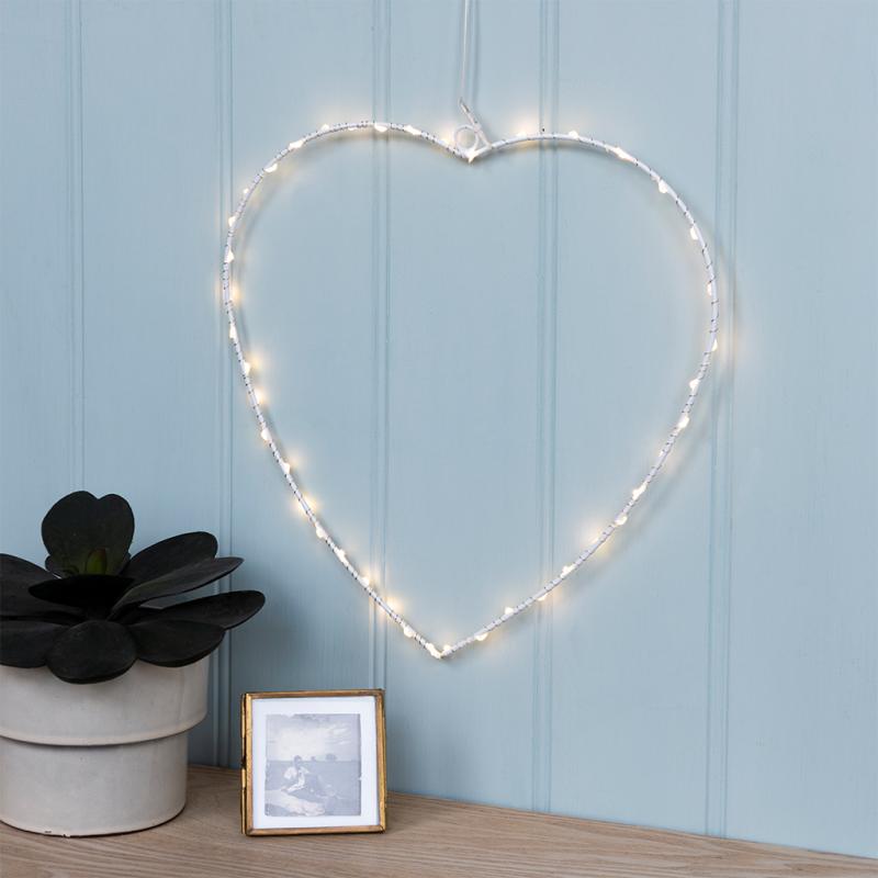 rex london Metal heart LED light - 30cm