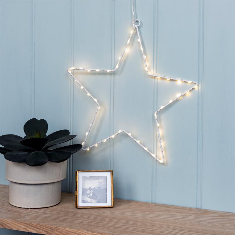 rex london Metal star LED light - 30cm