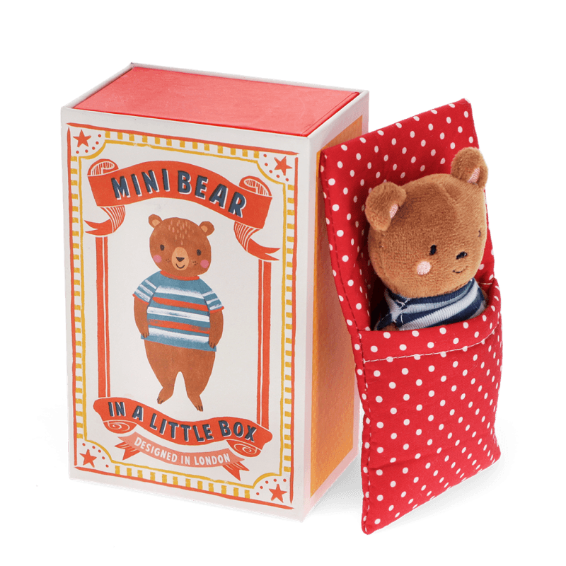 Rex London Mini Bear In A Little Box - Soft Toy