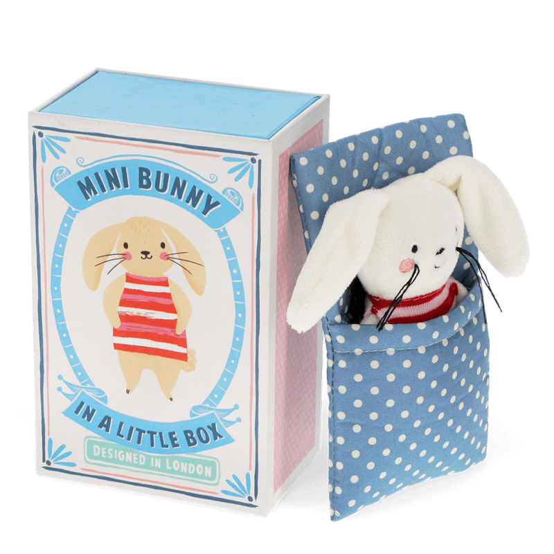 Rex London Mini Bunny In A Little Box - Soft Toy