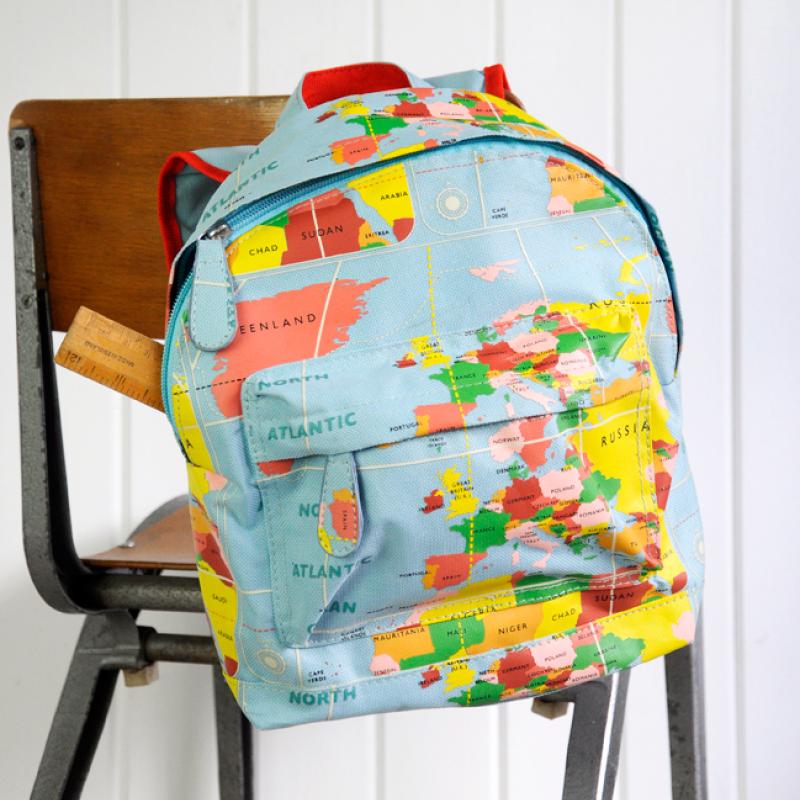 rex london Mini children's backpack - World Map