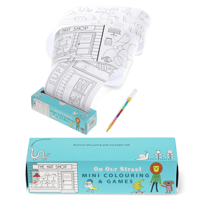 Rex London Mini Colouring And Games - On Our Street