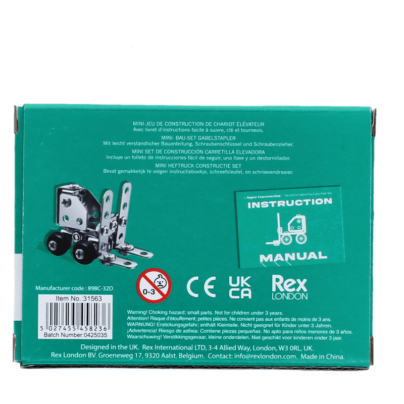 Rex London Mini Construction Kit - Forklift Truck
