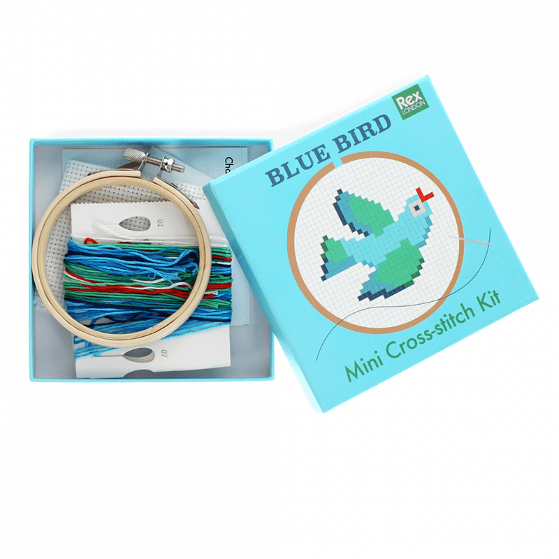 Rex London Mini Cross-stitch Kit - Blue Bird