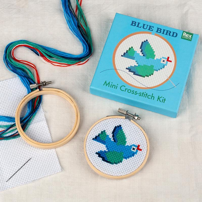 rex london Mini cross-stitch kit - Blue bird