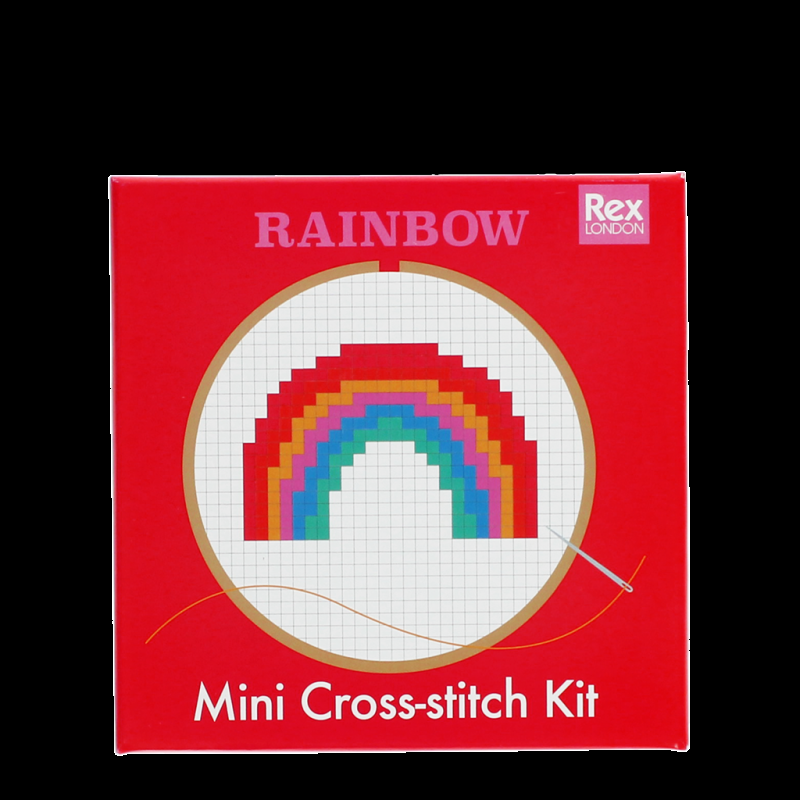 Rex London Mini Cross-stitch Kit - Rainbow