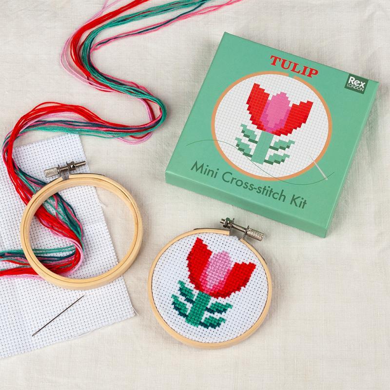 rex london Mini cross-stitch kit - Tulip
