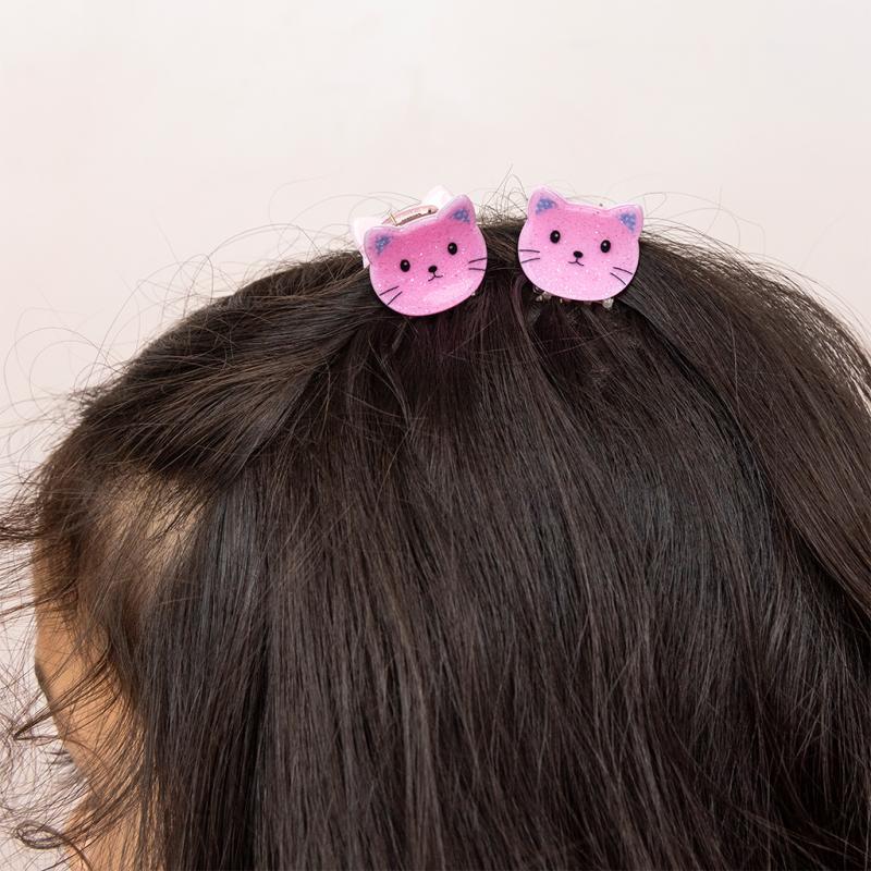 Rex London Mini Hair Claw Clips (set Of 2) - Pink Cats