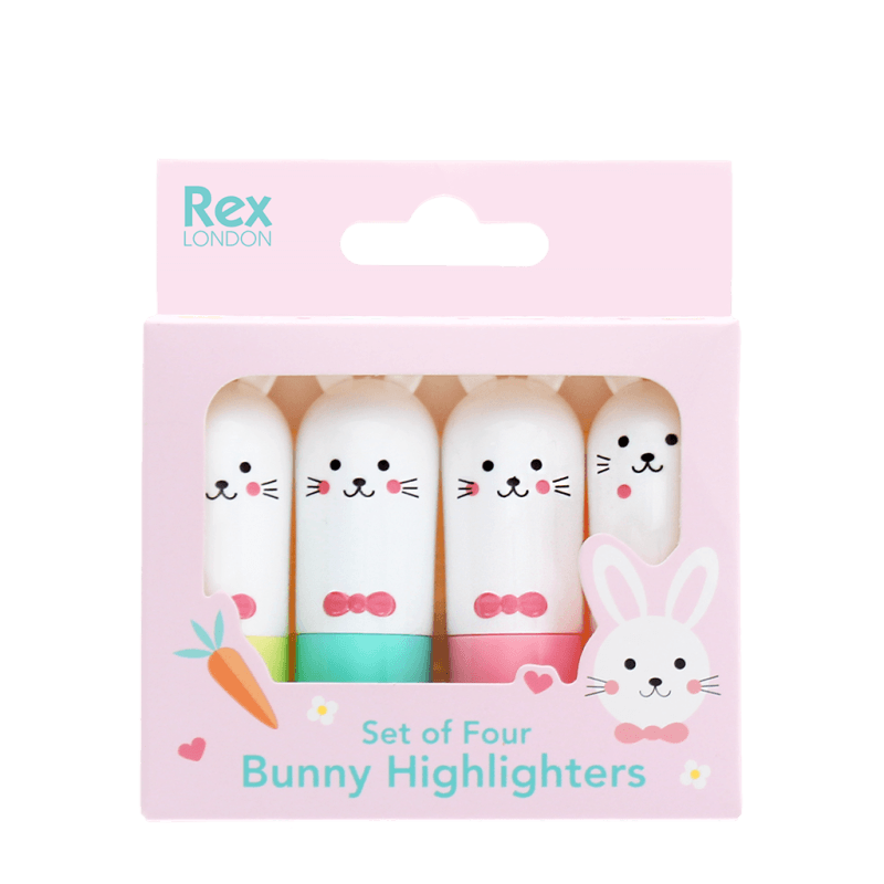 rex london Mini highlighters (set of 4) - Bunny