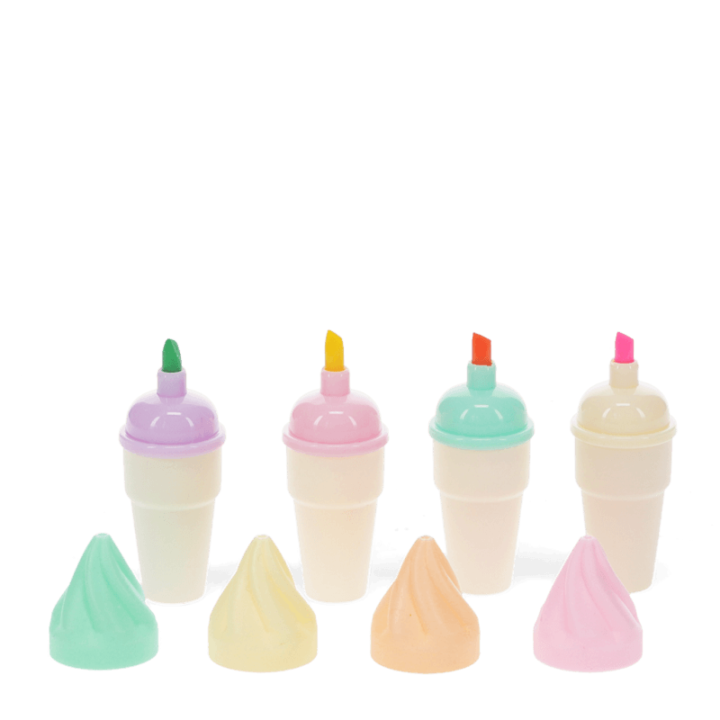 Rex London Mini Highlighters (set Of 4) - Ice Cream