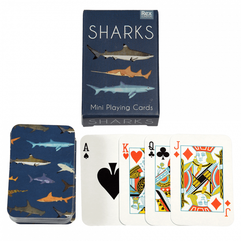 Rex London Mini Playing Cards - Sharks