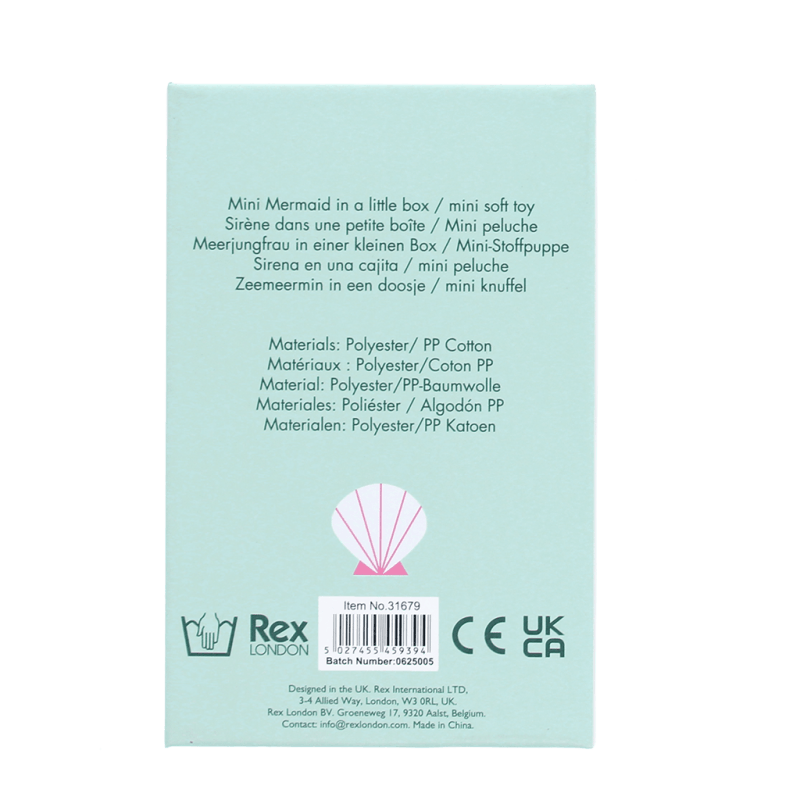 Rex London Mini Soft Toy In A Little Box - Mermaid