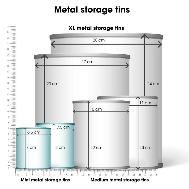Rex London Mini Storage Tins (set Of 2) - Cherry