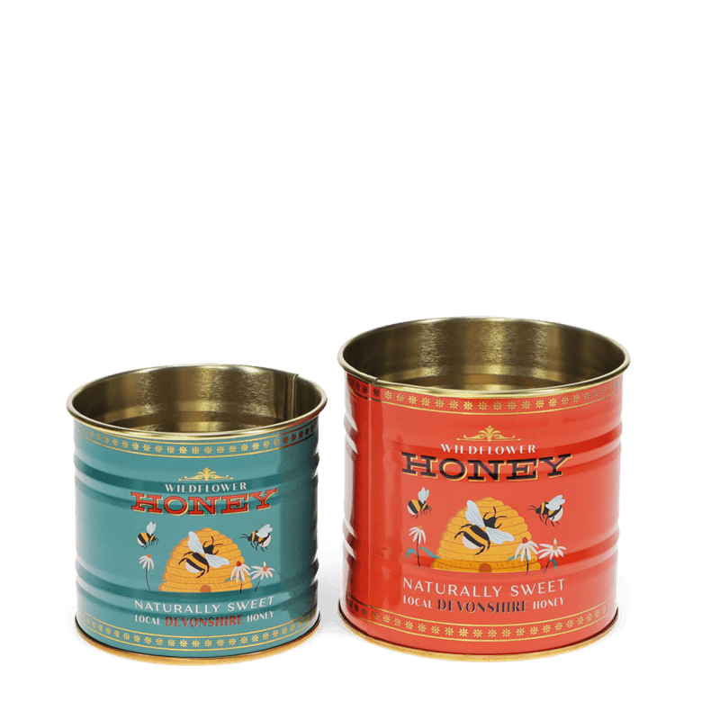 Rex London Mini Storage Tins (set Of 2) - Honey