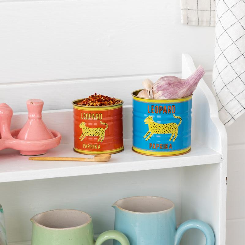 rex london Mini storage tins (set of 2) - LEOPARD