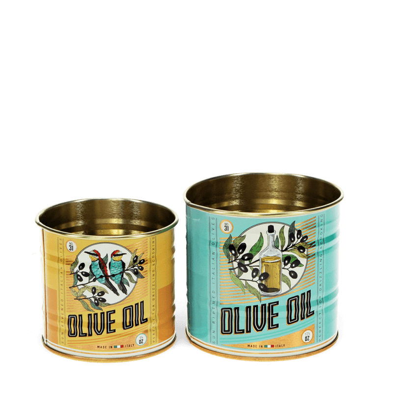 Rex London Mini Storage Tins (set Of 2) - Olive Oil
